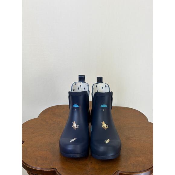 Galleria Shoes - NIB Galleria Chelsea Rain Boots Navy Cat / Dog Rainboots #0595 SZ 11